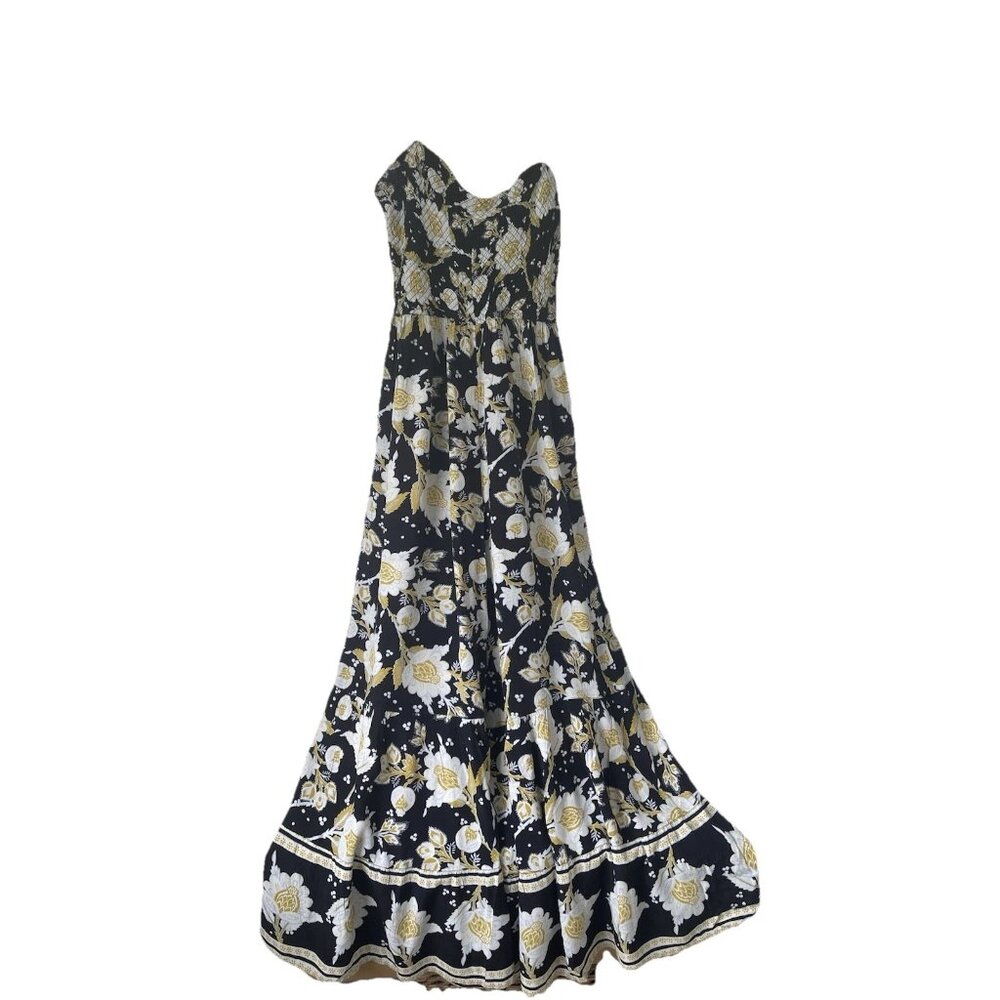 Free People Little of Your Love Jumpsuit Moonless Combo Floral Wide Leg Size L - Picture 8 of 9